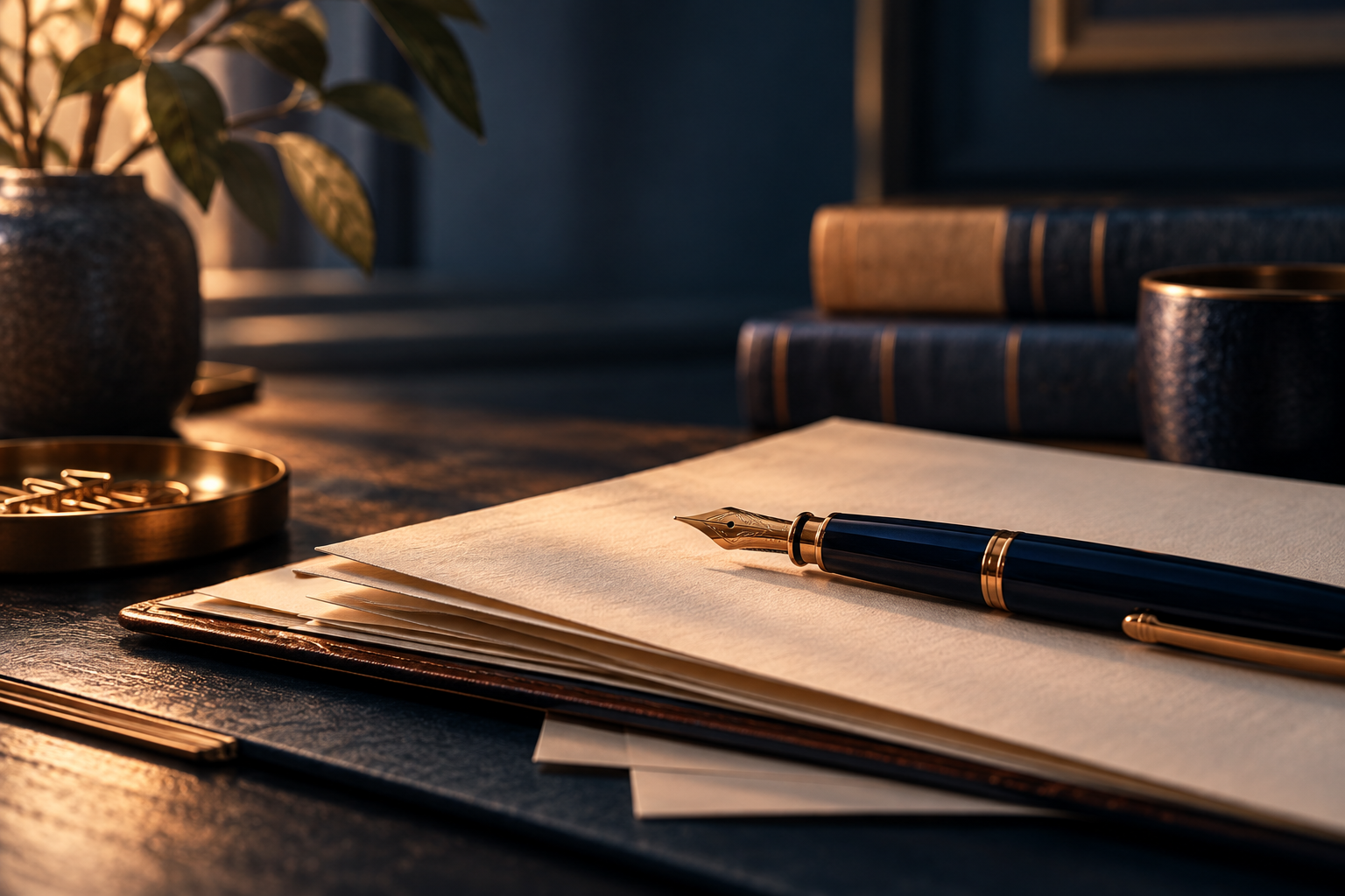 Writing and audio production equipment beside manuscripts and books